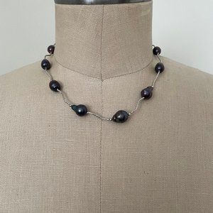 Pearl necklace and earrings set